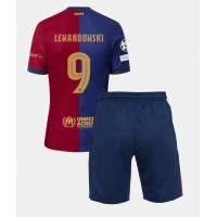 Maglie da calcio Barcelona Robert Lewandowski #9 Prima Maglia Bambino 2024-25 Manica Corta (+ Pantaloni corti)